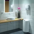 Dozownik Tork mini 552100 do ręczników wielopanelowych, biały, w łazience
