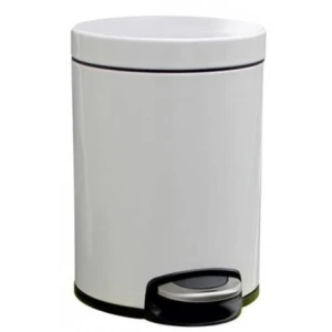 Kosz pedałowy KIB413 poj. 5 L Silent Serene metalowy biały