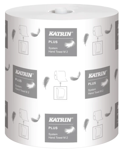 Ręcznik papierowy w roli 460058 Katrin Plus System M2, długość 100 m, biała celuloza dwuwarstwowa