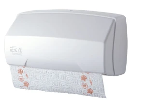Podajnik do ręczników składanych i w rolce EkaPlast 096-01, biały plast