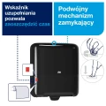 Dozownik Tork Matic 551008 ręcznik rola H1, z obcinarką, czarny