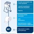 Tork 652008 system w1 stojak podłogowy na czyściwa przemysłowe w roli, kolor czarno-czerwony