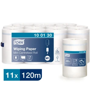 Ręcznik papierowy w roli M1 Tork 100130 biały, dług. 120 m, 1-warstw.