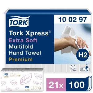 Ręczniki papierowe wielopanelowe Tork 100297 Premium białe miękkie