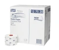Papier toaletowy Tork 127520 Mid-size w średnich rolkach, miękka dwuwarstwowa celuloza, długość 90 m, nadruk niebieskie listki, karton zawiera 27 rolek