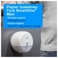 Papier toaletowy w roli mini Tork SmartOne 472193 system T9, kolor biały, dwuwarstwowy, długość 112 m