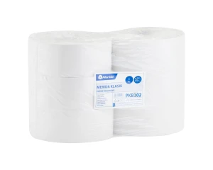 Papier toaletowy średnicy 23 cm, dług. 340 m, biały 1-warstw., 6 szt