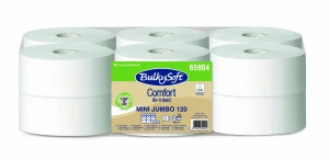 Papier toaletowy BulkySoft 65904 mini jumbo 120 m biała celuloza 2w
