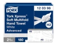 Ręcznik papierowy w składce wielopanelowej Tork Xpress 120398 Advanced, 3780 szt, kolor biały, dwuwarstwowy, system H2