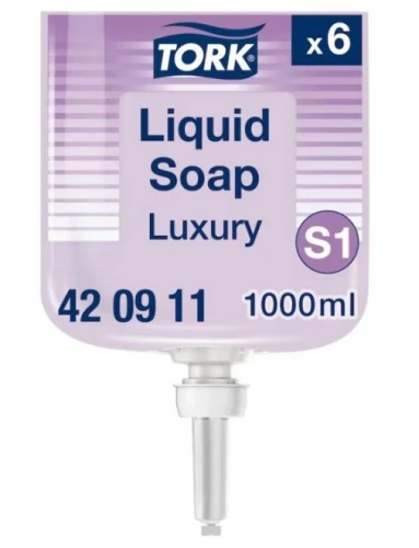 Luksusowe mydło w płynie Tork  Premium 420911 system S1, pojemność 1000 ml, bardzo delikatne, kolor liliowy