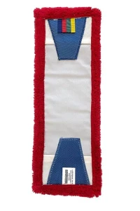 MOP Nakładka z mikrofazy 40cmx13cm DUO CZERWONA IM-AKC-0016/0007T (kieszeń i trapezowe zakładki)