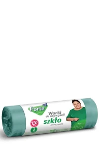  Worki na śmieci do segregacji FORTE+ 120L/8szt. ZIELONE / SZKŁO /12/