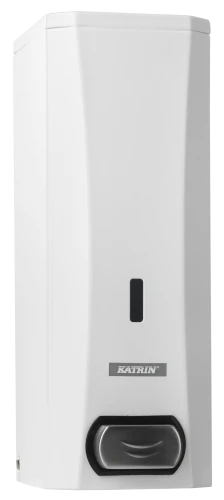 Dozownik Katrin 982517 do mydła w płynie lub w piance, pojemność 1000 ml - metalowy, biały