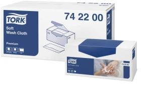 Ręczniki do mycia ciała Tork 742200 Premium 8x135 szt, biały, miękki, 1-w