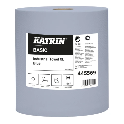 Czyściwo papierowe Katrin Basic XL Blue 445569, długość 360 m, 1-warstwowe, kolor niebieski