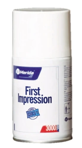 Pojemnik zapachowy First Impression OE21, zapach owoców cytrusowych, o pojemności 270 ml = 3000 dawek, do odświeżaczy powietrza Merida Pulse II i LED